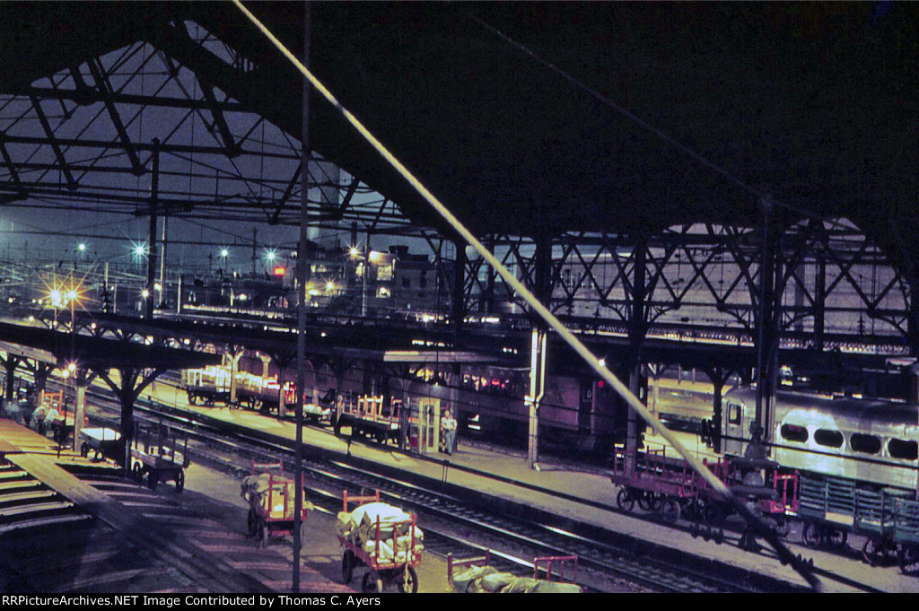 PRR "Trainshed At Night," c. 1967